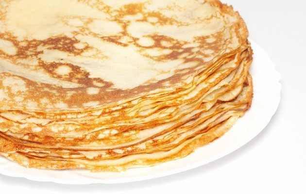 stack of pancakes on the plate